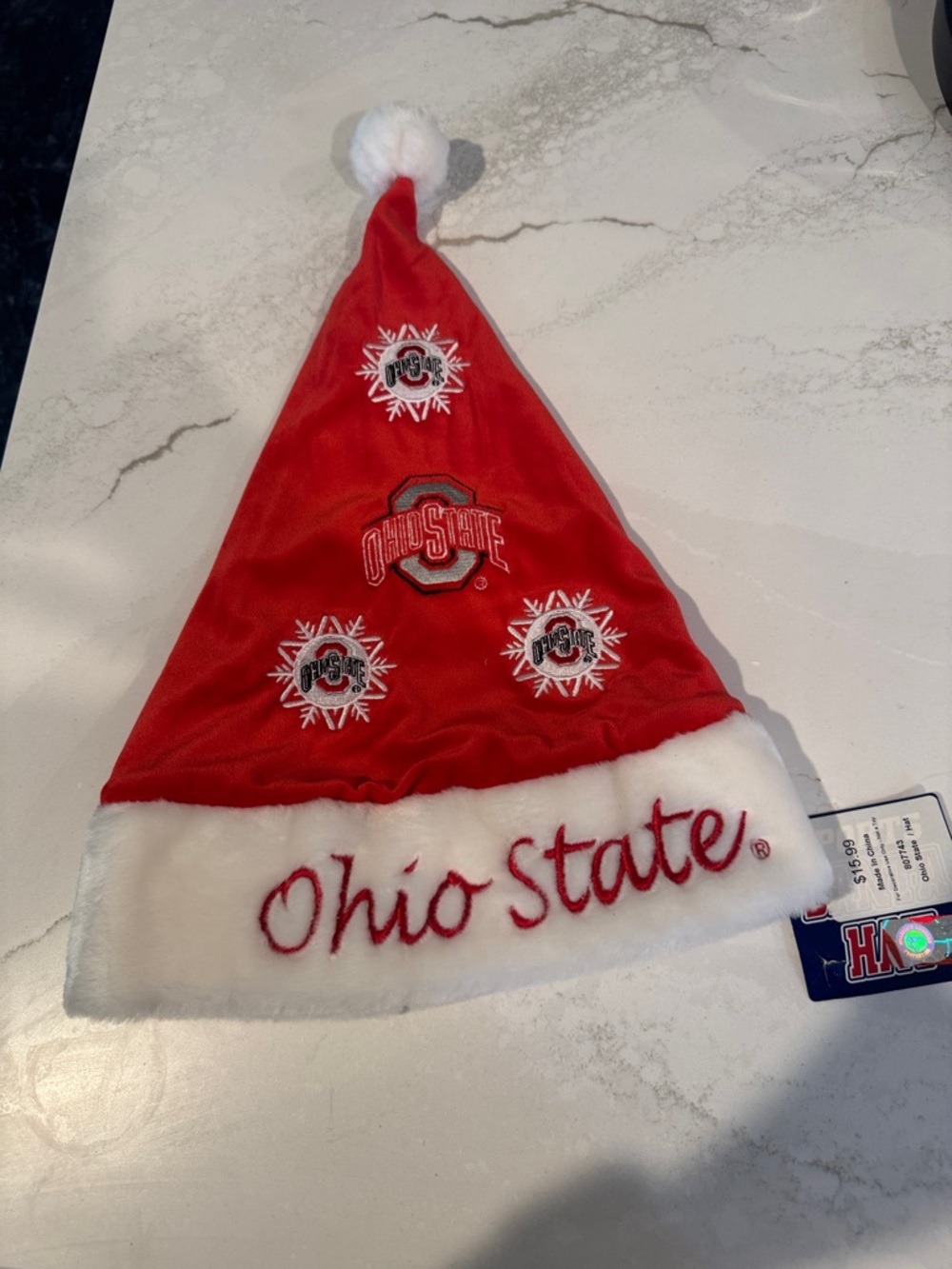 Classic Red Santa Hat with White Faux Fur Trim-New!